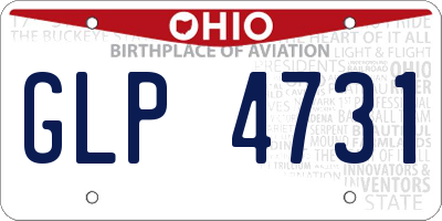 OH license plate GLP4731