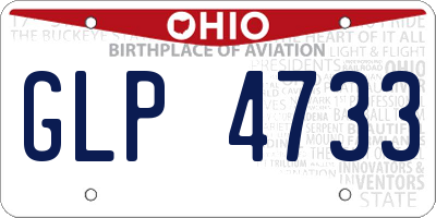 OH license plate GLP4733