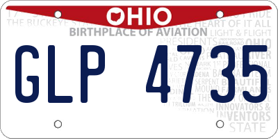 OH license plate GLP4735