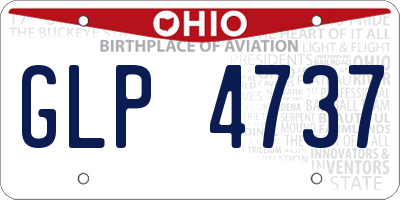 OH license plate GLP4737