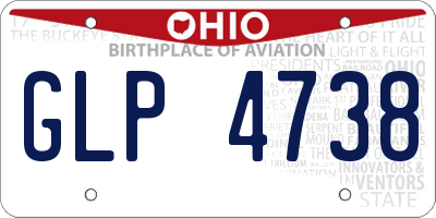 OH license plate GLP4738