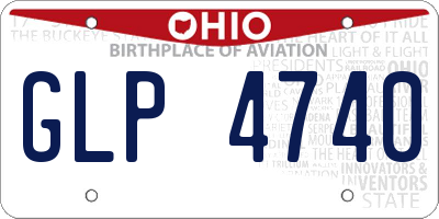 OH license plate GLP4740