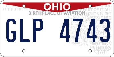 OH license plate GLP4743