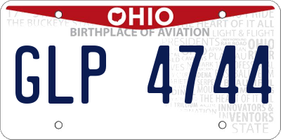 OH license plate GLP4744