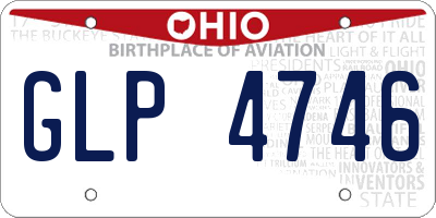 OH license plate GLP4746
