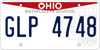 OH license plate GLP4748