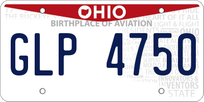 OH license plate GLP4750