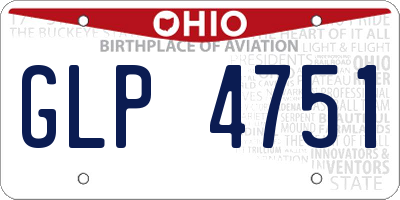OH license plate GLP4751