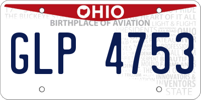 OH license plate GLP4753
