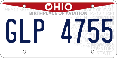 OH license plate GLP4755