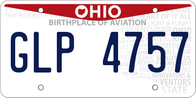 OH license plate GLP4757