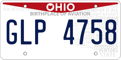 OH license plate GLP4758