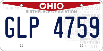 OH license plate GLP4759