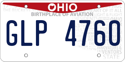 OH license plate GLP4760