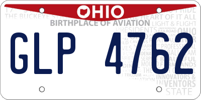 OH license plate GLP4762
