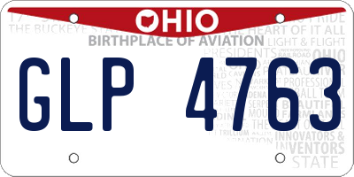 OH license plate GLP4763
