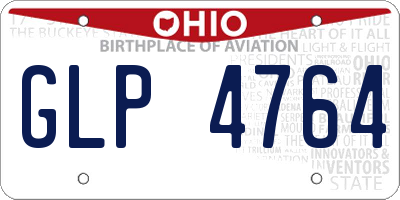OH license plate GLP4764