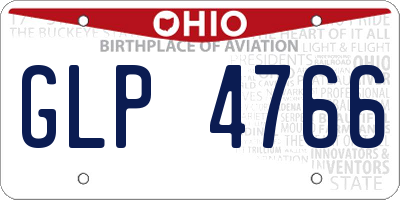 OH license plate GLP4766