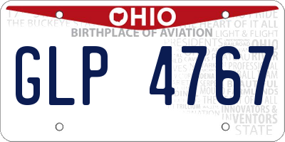 OH license plate GLP4767