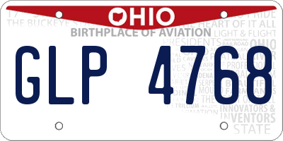 OH license plate GLP4768