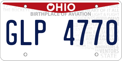 OH license plate GLP4770