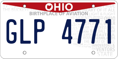 OH license plate GLP4771