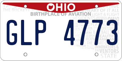 OH license plate GLP4773