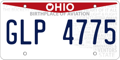 OH license plate GLP4775