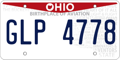 OH license plate GLP4778