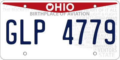 OH license plate GLP4779