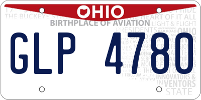 OH license plate GLP4780