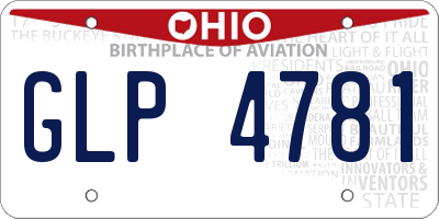 OH license plate GLP4781