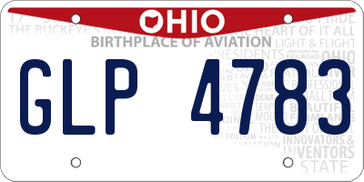 OH license plate GLP4783