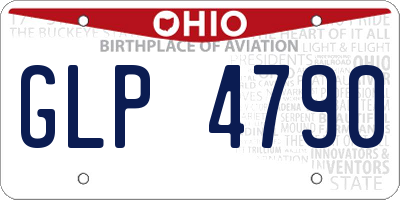 OH license plate GLP4790