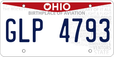 OH license plate GLP4793