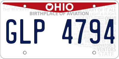OH license plate GLP4794
