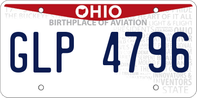 OH license plate GLP4796