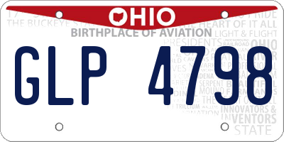 OH license plate GLP4798