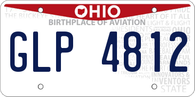 OH license plate GLP4812