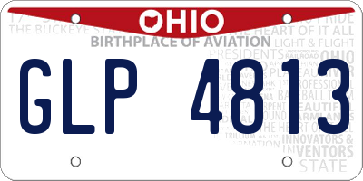 OH license plate GLP4813