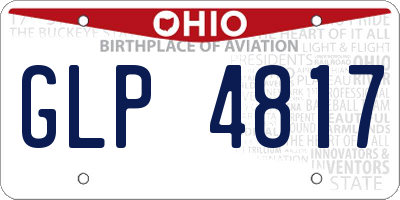 OH license plate GLP4817