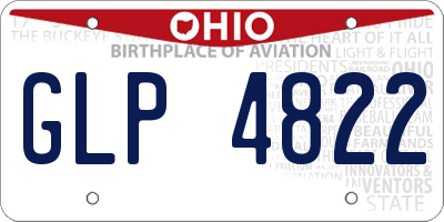 OH license plate GLP4822