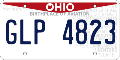 OH license plate GLP4823