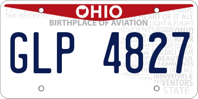 OH license plate GLP4827