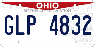 OH license plate GLP4832
