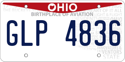OH license plate GLP4836