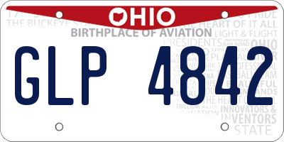 OH license plate GLP4842