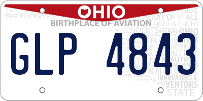 OH license plate GLP4843
