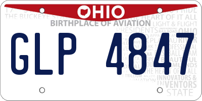OH license plate GLP4847