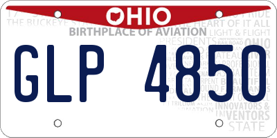 OH license plate GLP4850